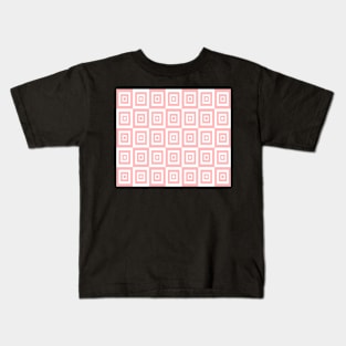 Abstract geometric pattern - pink and white. Kids T-Shirt